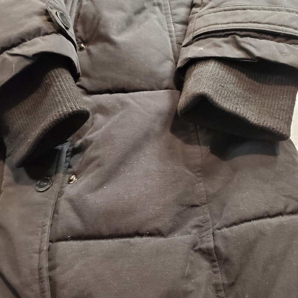 Canada Weather Gear Women Puffer Parka Black Faux Fur Hood Long Coat Size Medium - Picture 7 of 13